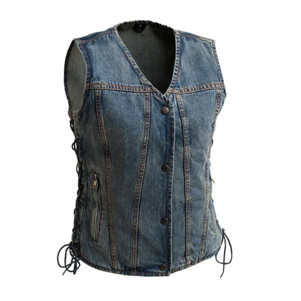Tiff Women’s Motorcycle Denim Vest